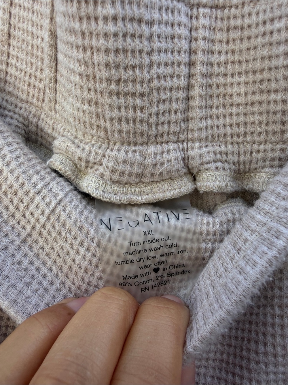 Negative Cozy Waffle-Knit Set Size: XXL - Picture 5 of 14
